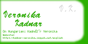 veronika kadnar business card